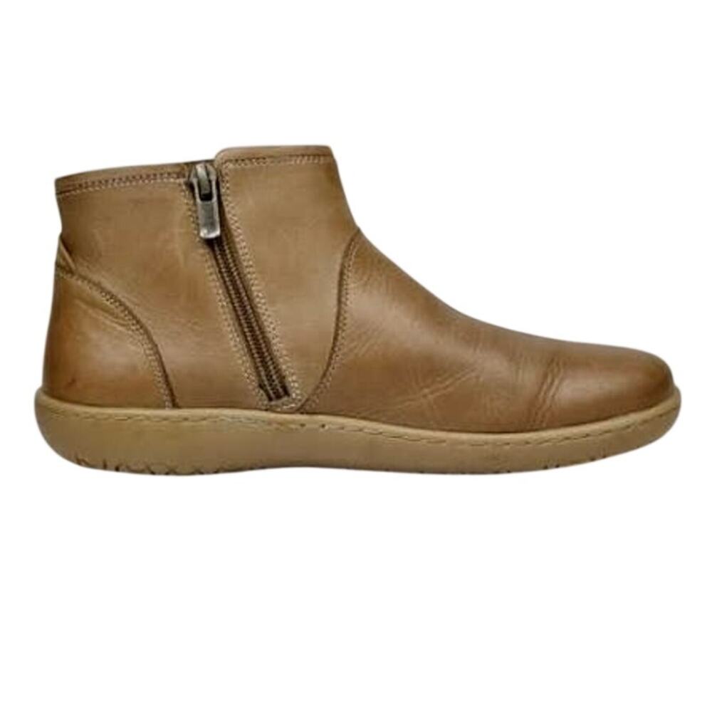 Birkenstock Bennington Tan Leather Zip Ankle Boots Booties Comfort Boho Preppy